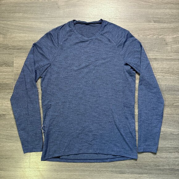 Lululemon Men's Surge Warm Long Sleeve - Heathered Navy - Picture 2 of 6